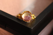 Retro Opal Murano Old Glass Vintage Adjustable Rings