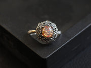 Retro Opal Murano Old Glass Vintage Adjustable Rings