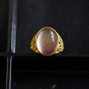 Retro Opal Murano Old Glass Vintage Adjustable Rings