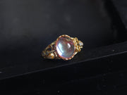 Retro Opal Murano Old Glass Vintage Adjustable Rings