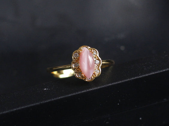 Retro Opal Murano Old Glass Vintage Adjustable Rings