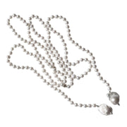 Silver Perle Long Pearl Necklace