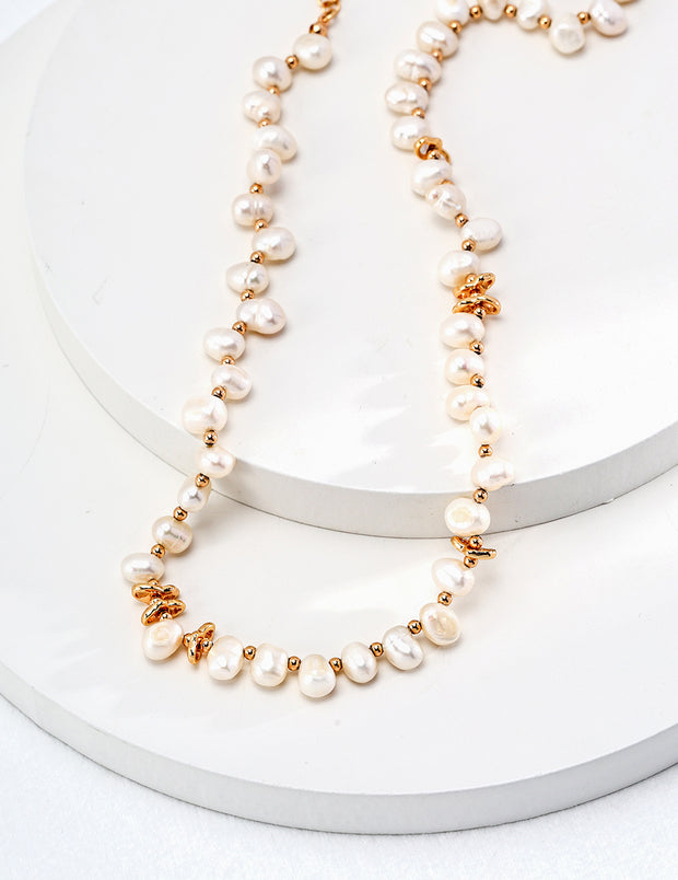 silver pearl necklace