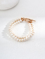 silver pearl bracelet