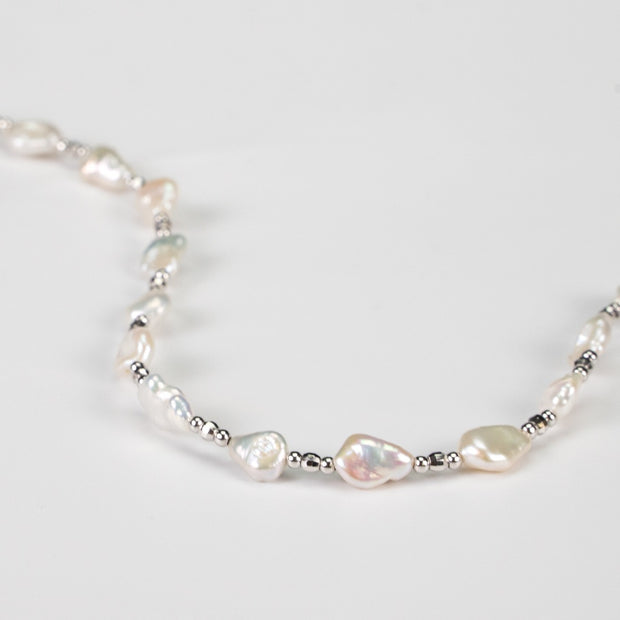 silver pearl necklace