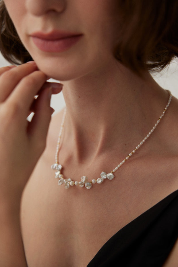 silver pearl necklace