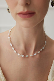 silver pearl necklace